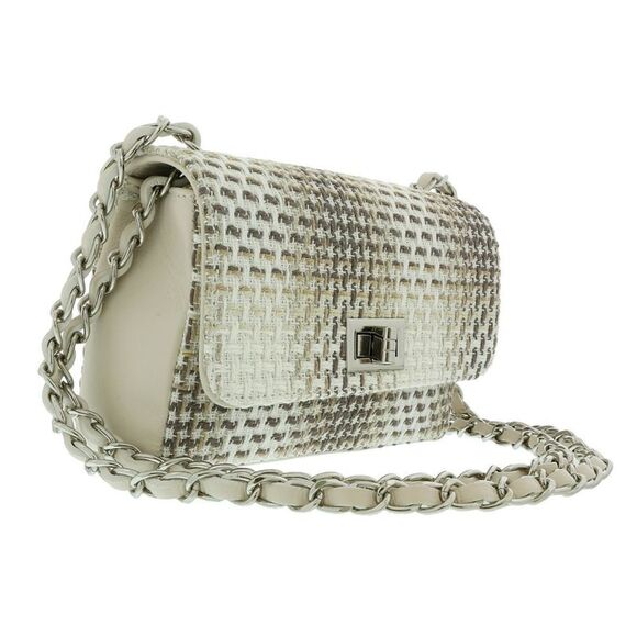 Pierre Cardin White and Brown Shoulder Bag - Picture 1 of 5